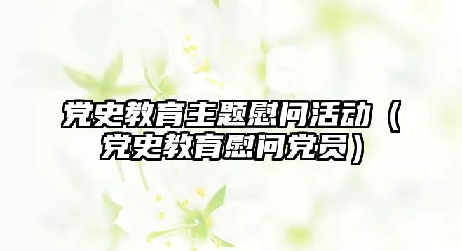 黨史教育主題慰問活動（黨史教育慰問黨員）