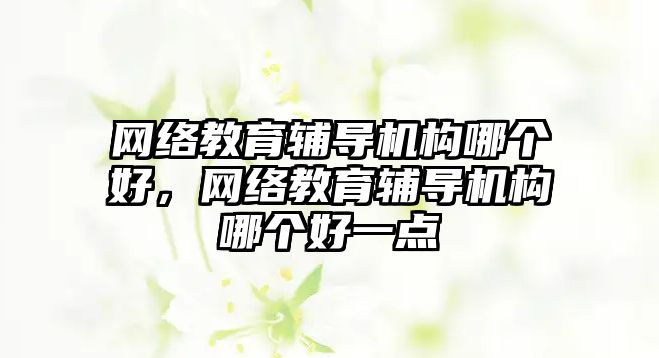 網絡教育輔導機構哪個好，網絡教育輔導機構哪個好一點