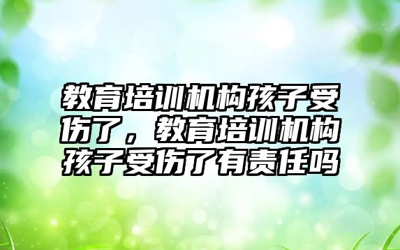 教育培訓機構孩子受傷了，教育培訓機構孩子受傷了有責任嗎